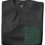 camiseta de bolso pontilhada menina preto 48880R322 Lakai