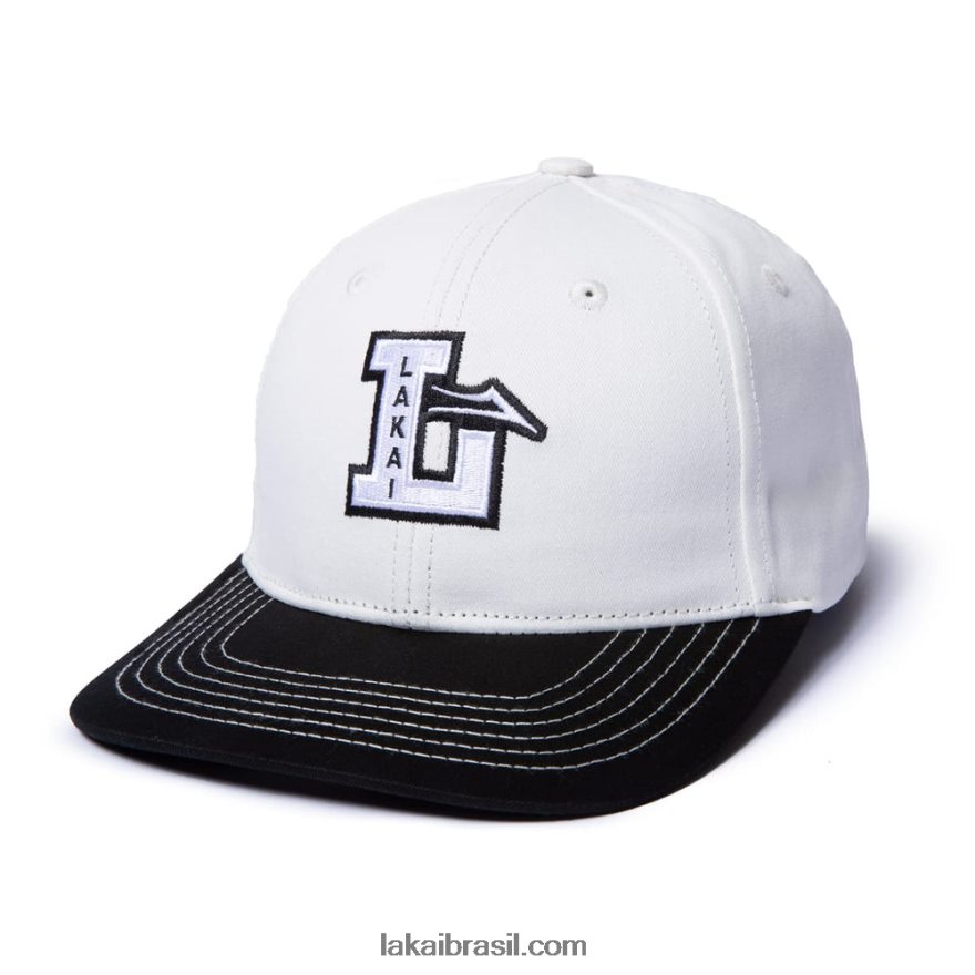 chapeu_polo_do_letterman_branco_preto_48880r154_lakai.jpg chapéu polo do letterman Branco preto 48880R154 Lakai - Image 1