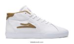 flaco 2 tênis de skate de couro médio branco 48880R238 Lakai