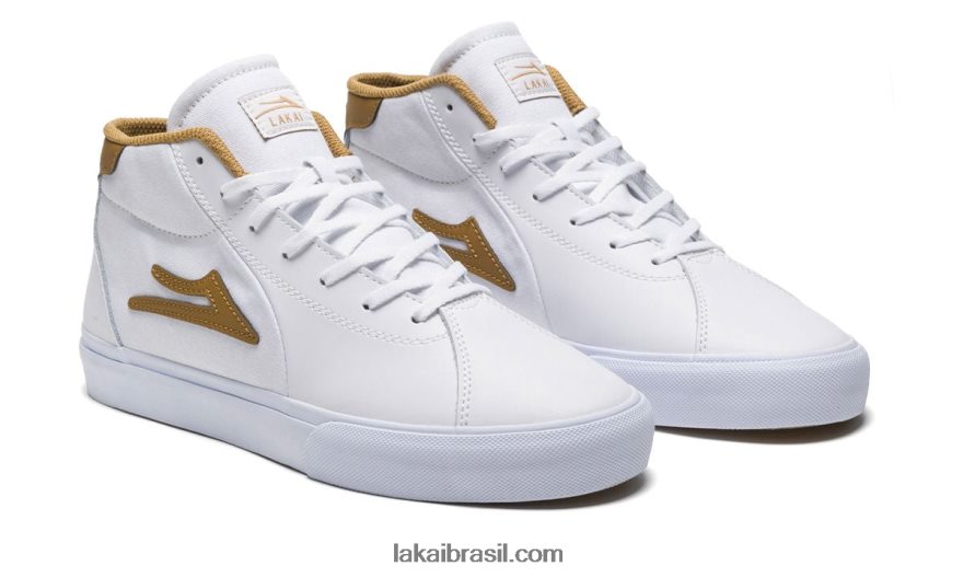 flaco 2 tênis de skate de couro médio branco 48880R238 Lakai - Image 4
